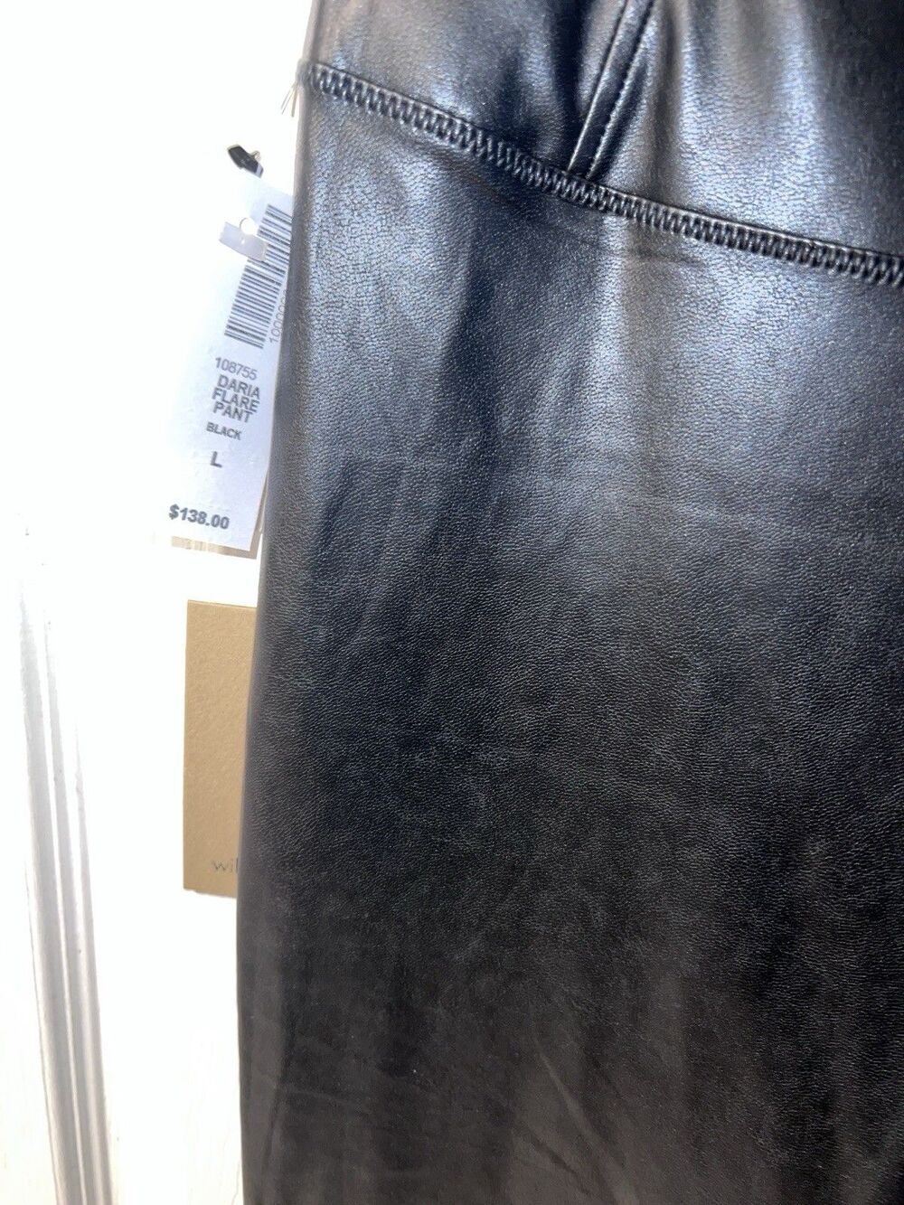 Wilfred Free Aritzia Daria Flare Legging Womens L Vegan Leather High Rise New - Picture 4 of 11